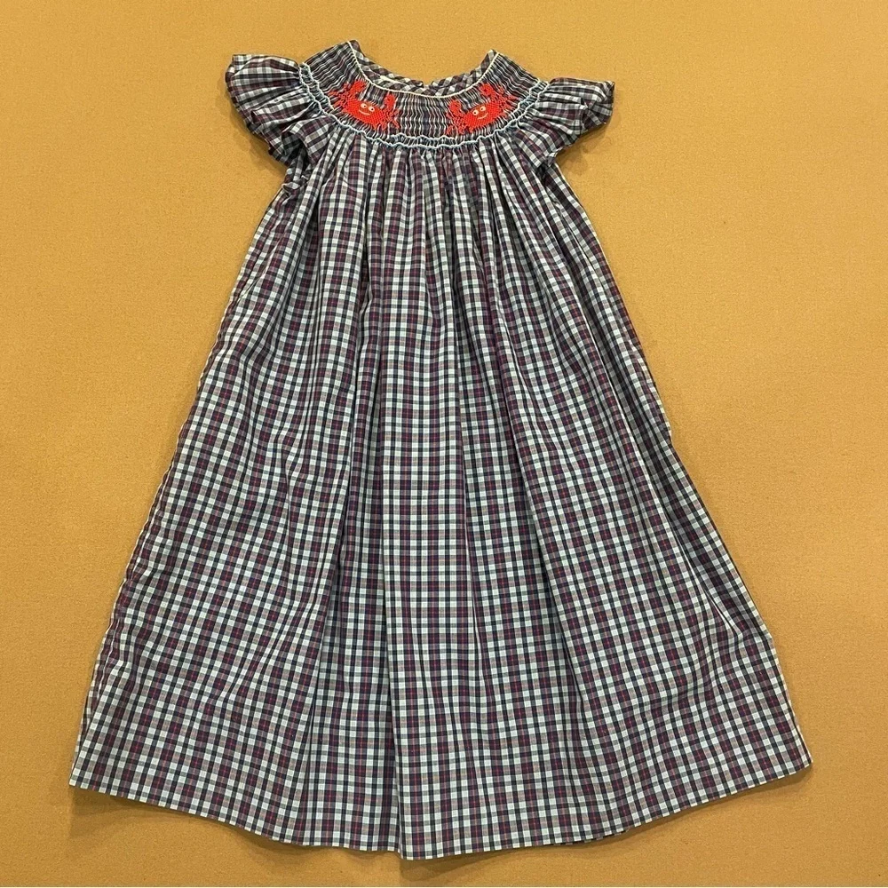 Petite Palace Girl’s Smocked Crab Dress Size 4T